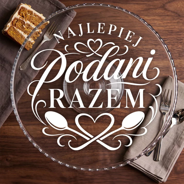Patera Na Ciasto Na Rocznicę Prezent Na Walentynki Dla Pary: Podani Razem Patera Na Ciasto Na Rocznicę Prezent Na Walentynki Dla Pary: Podani Razem