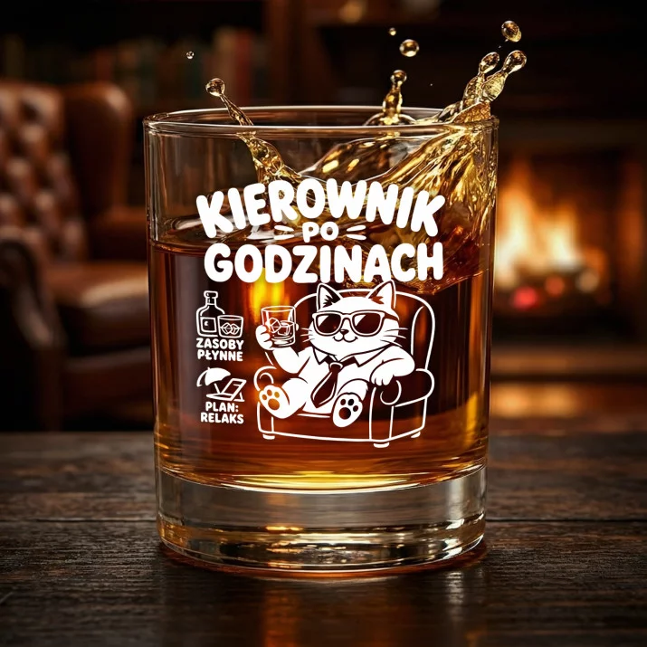 Szklanka Do Whisky Dla Kierownika Prezent Dla Mężczyzny: Kierownik Po Godzinach