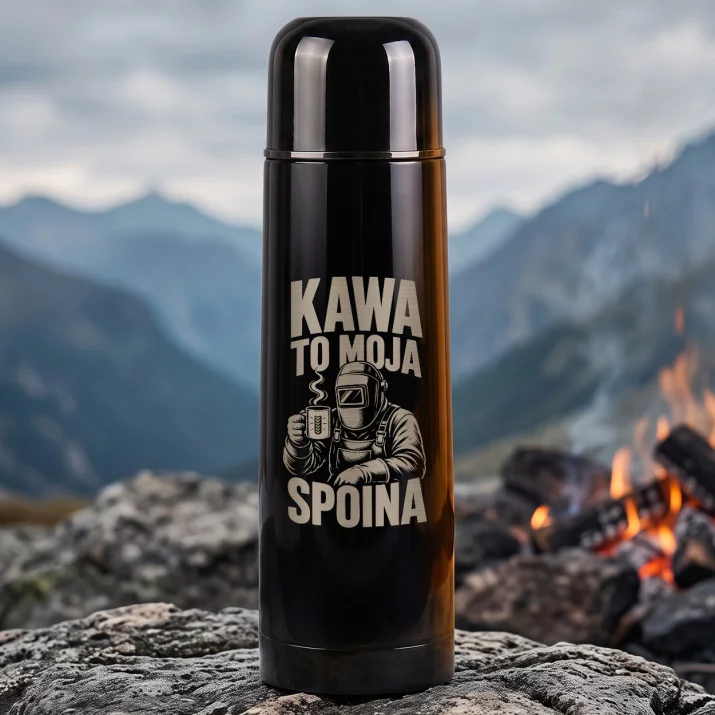 Termos 500ml Dla Spawacza Prezent Dla Mężczyzny: Kawa To Moja Spoina