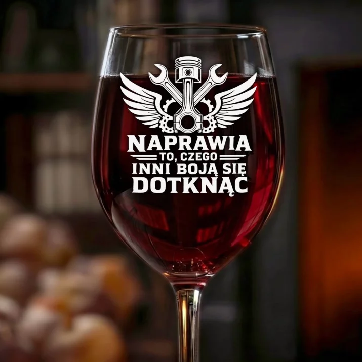 Kieliszek Do Wina Dla Ukochanego Prezent Na Walentynki Dla Mężczyzny: Mechanik Bez Strachu Kieliszek Do Wina Dla Ukochanego Prezent Na Walentynki Dla Mężczyzny: Mechanik Bez Strachu