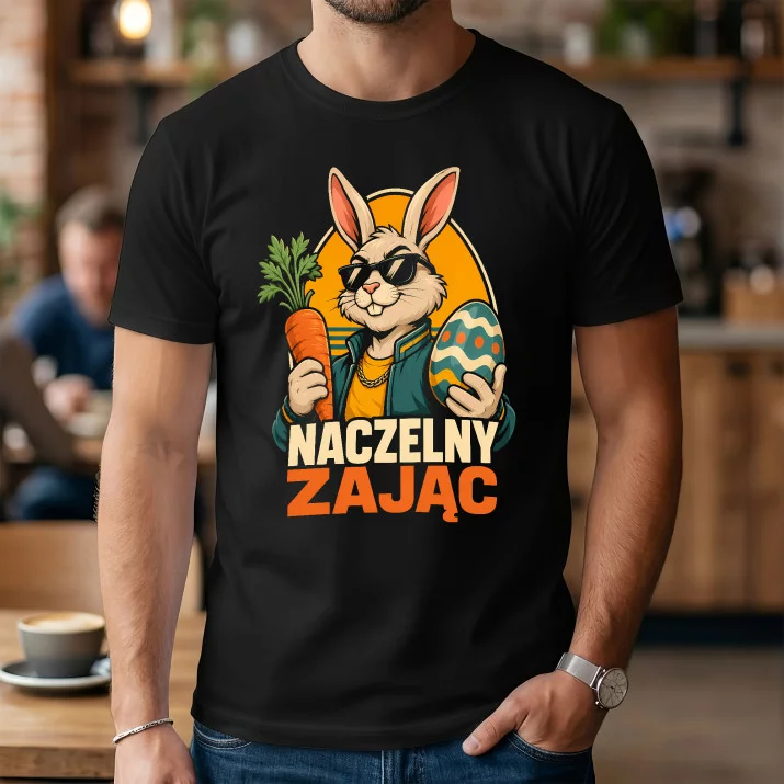 Koszulka Męska Na Zajączka Prezent Dla Mężczyzny: Naczelny Zając