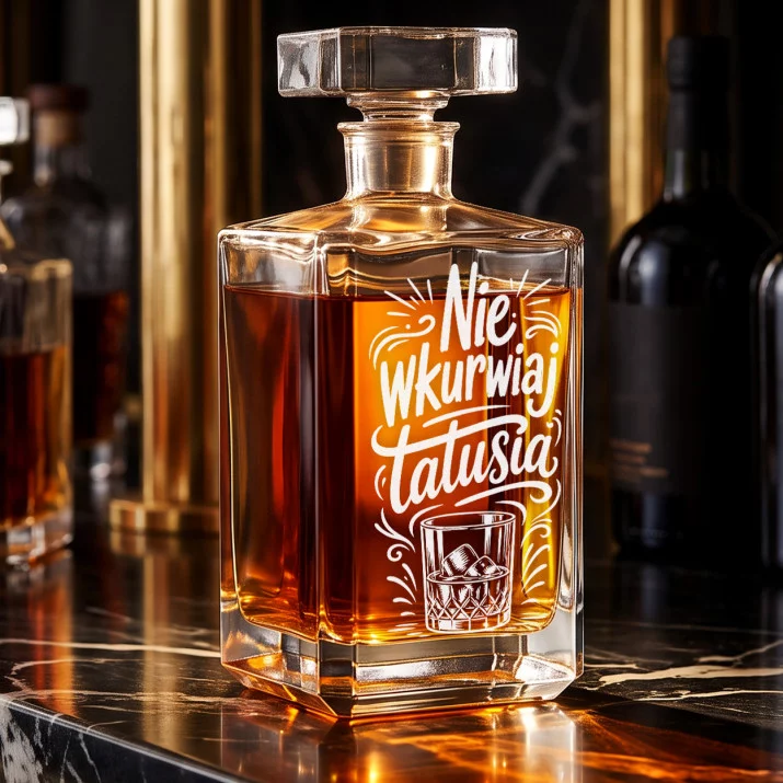 Karafka Do Whisky z Grawerem Dla Taty Prezent Na Dzień Ojca: Nie Wkurwiaj Tatusia Karafka Do Whisky z Grawerem Dla Taty Prezent Na Dzień Ojca: Nie Wkurwiaj Tatusia