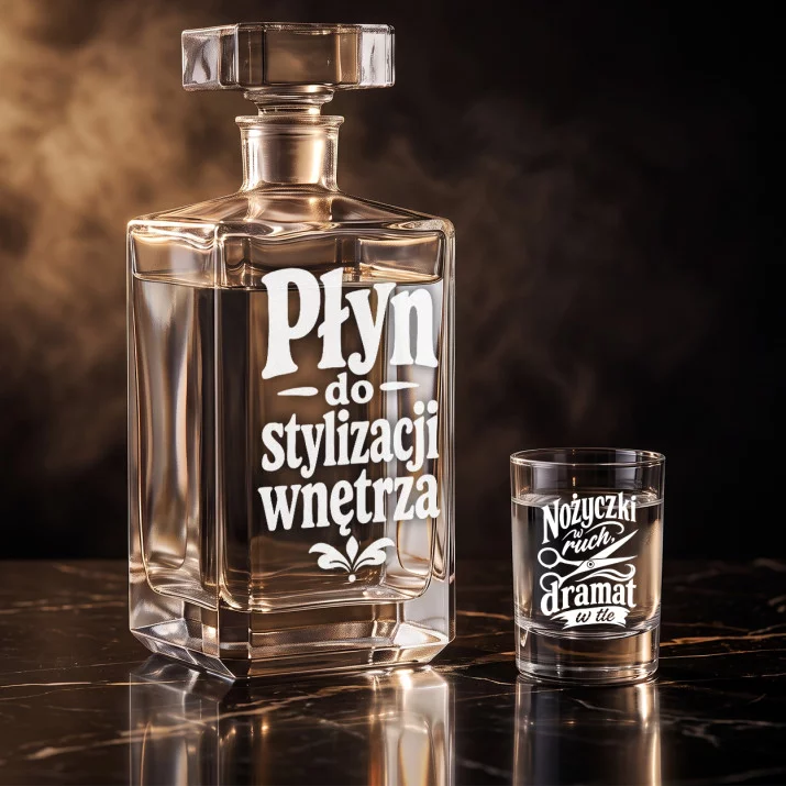Zestaw Do Wódki z Grawerem Dla Fryzjera Prezent: Płyn Do Stylizacji Wnętrza Zestaw Do Wódki z Grawerem Dla Fryzjera Prezent: Płyn Do Stylizacji Wnętrza