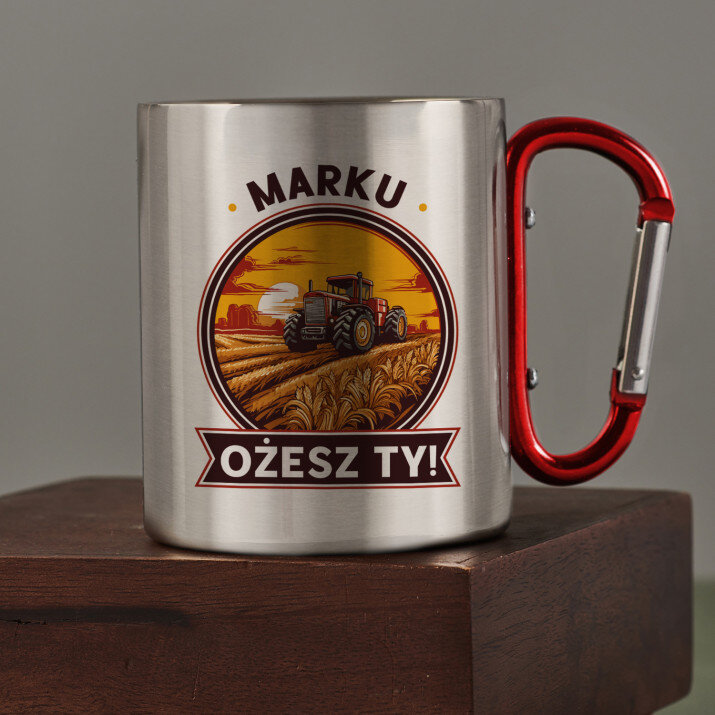 Ożesz Ty - Kubek metalowy z karabińczykiem Ożesz Ty - Kubek metalowy z karabińczykiem