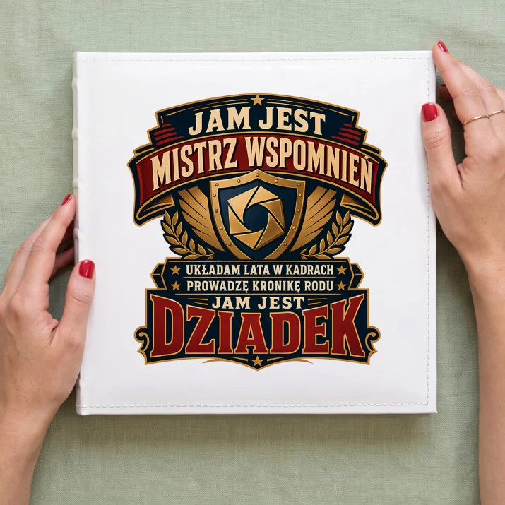 Album Na Zdjęcia Tradycyjny Na Dzień Dziadka Prezent Dla Dziadka Mężczyzny: Kronikarz Rodu