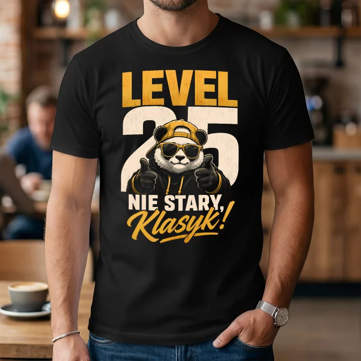 Koszulka Męska Na 25 Urodziny Prezent Dla Mężczyzny: Level 25