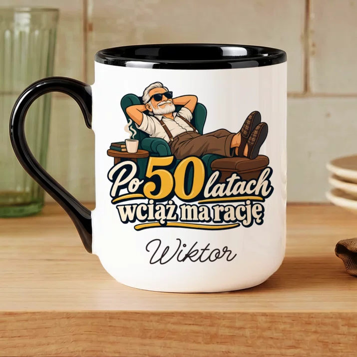 Kubek Personalizowany Na 50 Lecie Ślubu Prezent Dla Mężczyzny: Po 50 Latach Wciąż Ma Kubek Personalizowany Na 50 Lecie Ślubu Prezent Dla Mężczyzny: Po 50 Latach Wciąż Ma