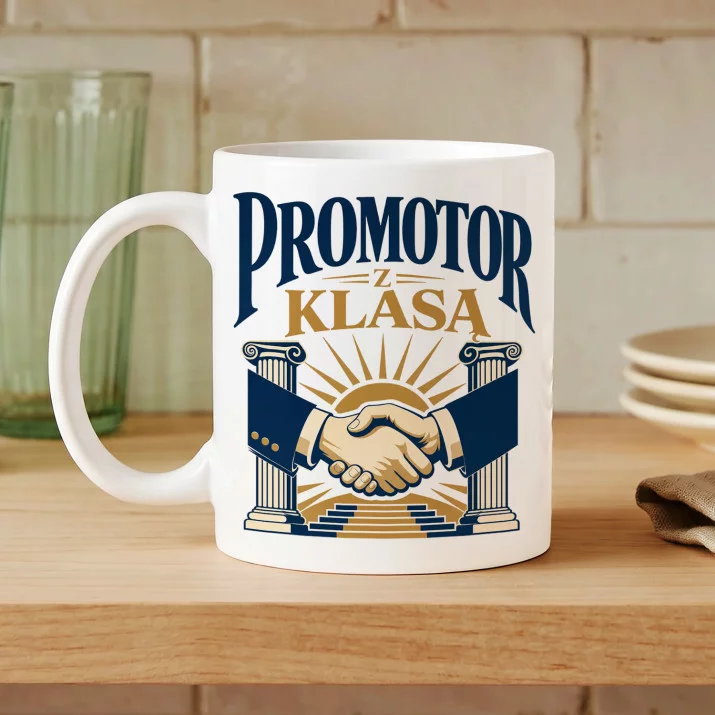 Kubek Z Nadrukiem Dla Promotora Prezent Dla Mężczyzny: Elegancki Promotor Kubek Z Nadrukiem Dla Promotora Prezent Dla Mężczyzny: Elegancki Promotor