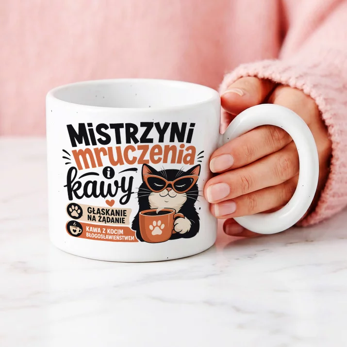 Kubek Z Okrągłym Uchem Dla Kociary Prezent Dla Kobiety: Koci Humor I Kawa Kubek Z Okrągłym Uchem Dla Kociary Prezent Dla Kobiety: Koci Humor I Kawa