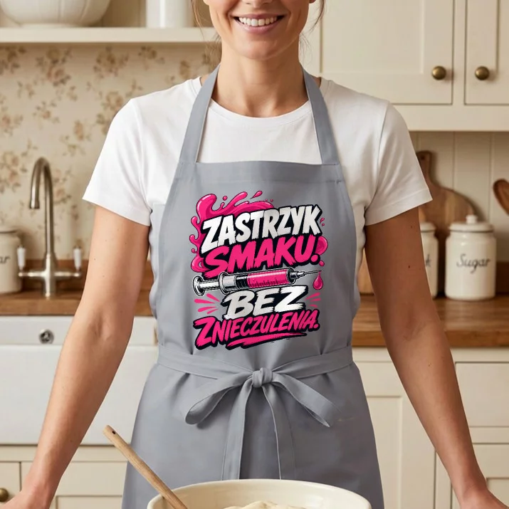 Fartuch Dla Pielęgniarki Prezent Dla Kobiety: Zastrzyk Smaku. Bez