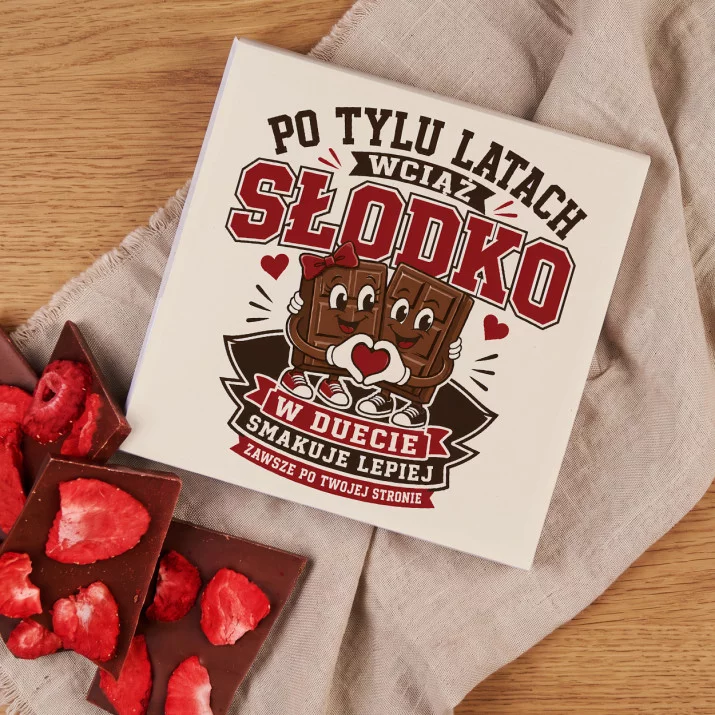 Czekolada Z Truskawkami Na Rocznicę Ślubu Prezent Na Walentynki Dla Pary: Słodki Duet Retro Czekolada Z Truskawkami Na Rocznicę Ślubu Prezent Na Walentynki Dla Pary: Słodki Duet Retro
