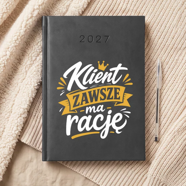Kalendarz Książkowy A5 2027 Dla Klienta Prezent Dla Mężczyzny: Biznesowy Humor