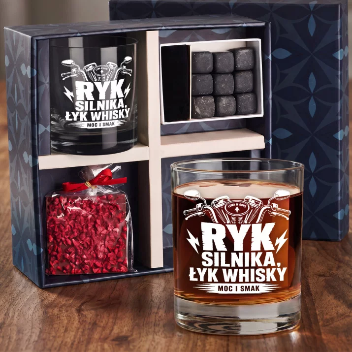 Zestaw Prezentowy Whisky Dla Fana Motocykli Dla Mężczyzny: Ryk Silnika, Łyk Zestaw Prezentowy Whisky Dla Fana Motocykli Dla Mężczyzny: Ryk Silnika, Łyk