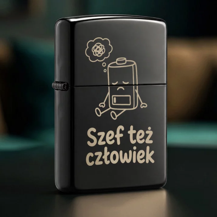 Zapalniczka Z Grawerem Dla Szefa Prezent Dla Mężczyzny: Ludzki Szef