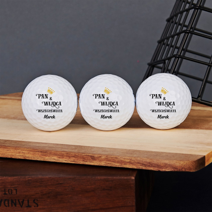 Pan i władca - Personalizowane piłeczki golfowe