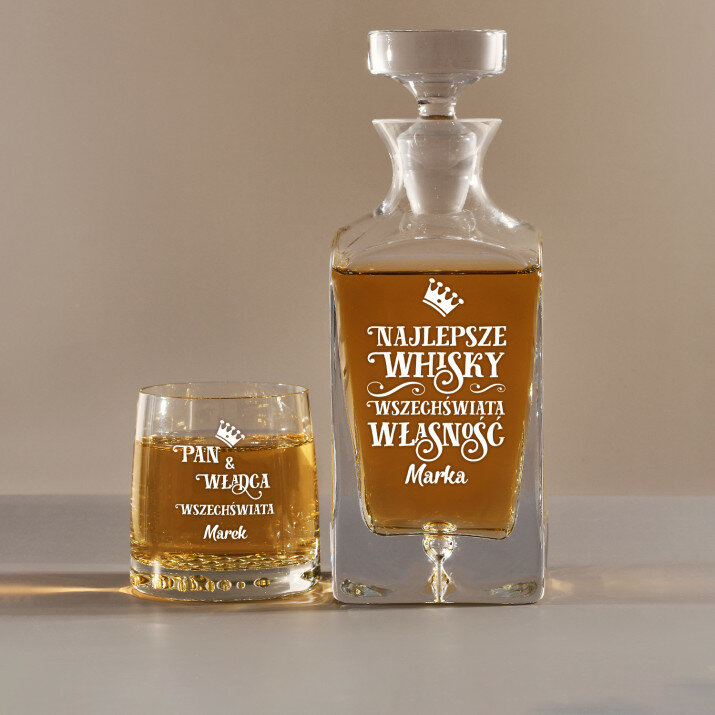 Pan i Władca - Zestaw Grawerowana Karafka I Szklanki Do Whisky Pan i Władca - Zestaw Grawerowana Karafka I Szklanki Do Whisky