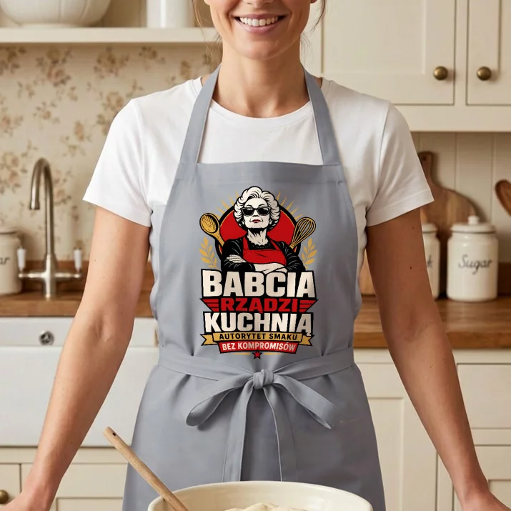 Fartuch Na Dzień Babci Prezent Dla Babci Kobiety: Babcia Rządzi Kuchnią