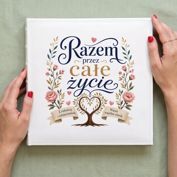 Album Na Zdjęcia Tradycyjny Na Rocznicę Ślubu Rodziców Prezent Dla Pary: Wspomnienia We Dwoje Album Na Zdjęcia Tradycyjny Na Rocznicę Ślubu Rodziców Prezent Dla Pary: Wspomnienia We Dwoje