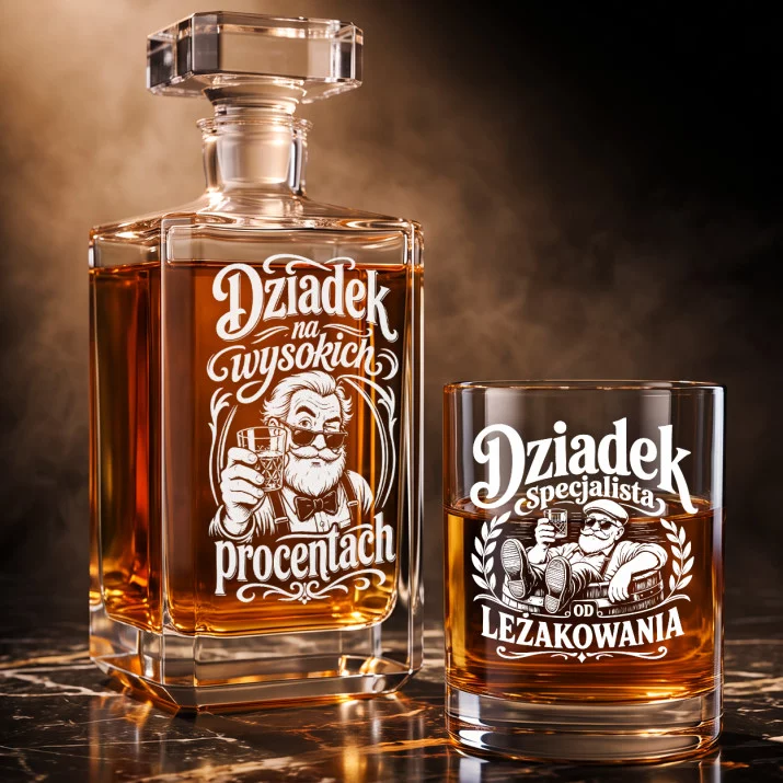 Zestaw Do Whisky Dla Dziadka Prezent Na Dzień Dziadka Dla Mężczyzny: Dziadek Na Wysokich Procentach