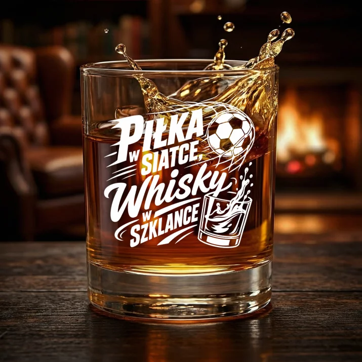 Szklanka Do Whisky Dla Piłkarza Prezent Dla Mężczyzny: Piłka W Siatce, Szklanka Do Whisky Dla Piłkarza Prezent Dla Mężczyzny: Piłka W Siatce,