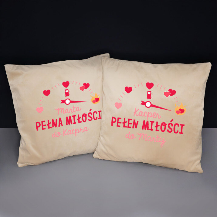 Pełni miłości - Zestaw Dwóch Poduszek Dekoracyjnych