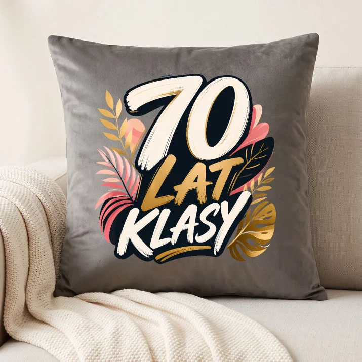 Poduszka Dekoracyjna Na 70 Urodziny Prezent Dla Kobiety: 70 Lat Klasy Poduszka Dekoracyjna Na 70 Urodziny Prezent Dla Kobiety: 70 Lat Klasy
