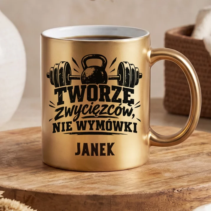 Złoty Kubek Dla Trenera Prezent Dla Mężczyzny: Tworzę Zwycięzców, Nie