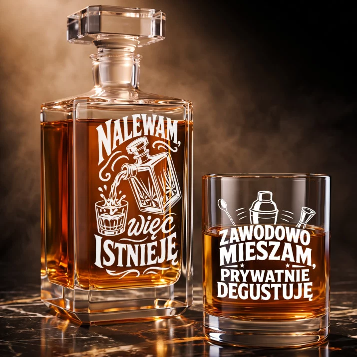 Zestaw Do Whisky Dla Barmana Prezent Dla Mężczyzny: Barmański Humor Zestaw Do Whisky Dla Barmana Prezent Dla Mężczyzny: Barmański Humor