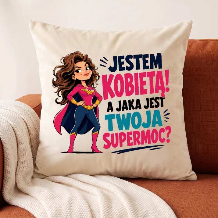 Poduszka Dekoracyjna Dla Kobiety Prezent Dla Kobiety: Jestem Kobietą Poduszka Dekoracyjna Dla Kobiety Prezent Dla Kobiety: Jestem Kobietą