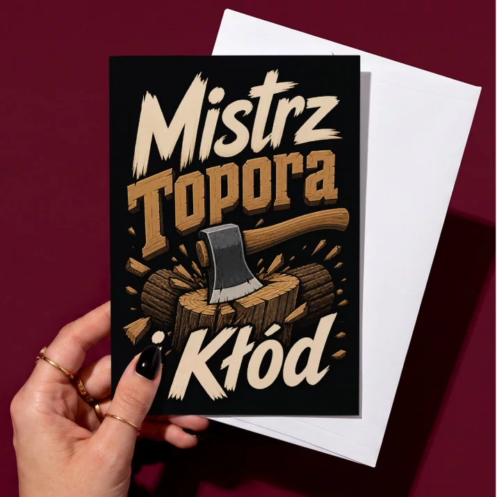 Kartka z Życzeniami Dla Drwala Dla Mężczyzny: Leśny Humor Drwala Kartka z Życzeniami Dla Drwala Dla Mężczyzny: Leśny Humor Drwala