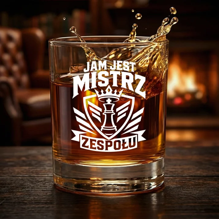 Szklanka Do Whisky Na Pożegnanie W Pracy Prezent Dla Mężczyzny: Jam Jest Mistrz Zespołu Szklanka Do Whisky Na Pożegnanie W Pracy Prezent Dla Mężczyzny: Jam Jest Mistrz Zespołu