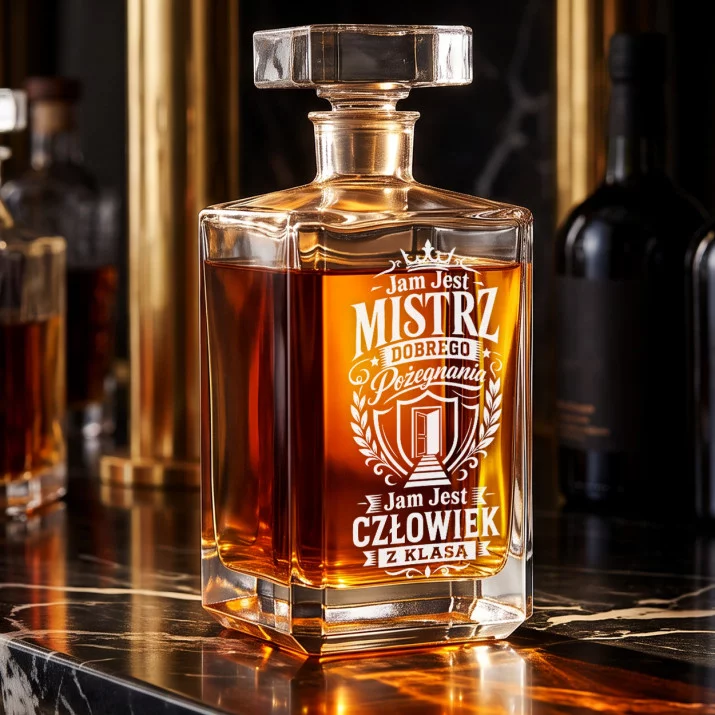 Karafka Do Whisky z Grawerem Na Pożegnanie W Pracy Prezent: Mistrzowskie Pożegnanie Karafka Do Whisky z Grawerem Na Pożegnanie W Pracy Prezent: Mistrzowskie Pożegnanie