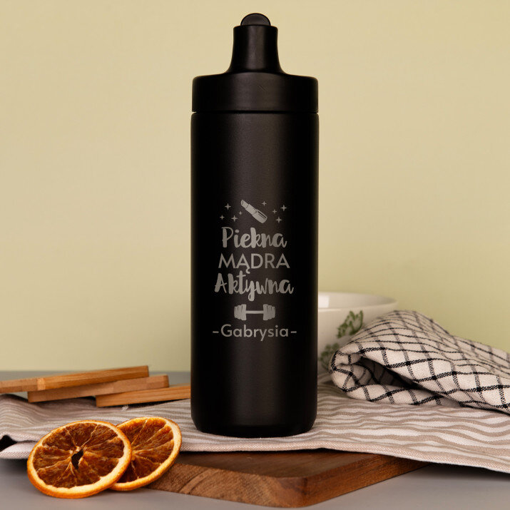  piękna mądra aktywna - Bidon termiczny 500 ml