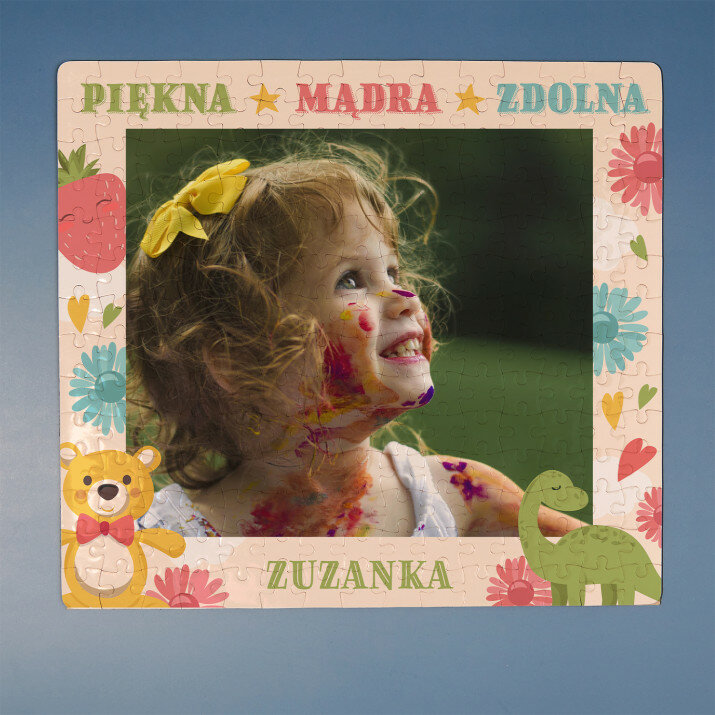 Piękna mądra zdolna ramka - Puzzle magnetyczne