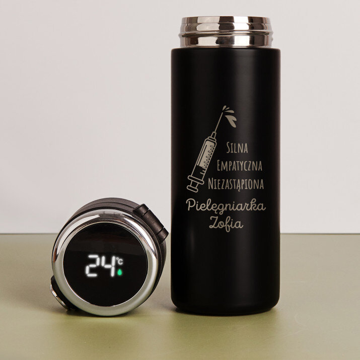 Pielęgniarka cechy - Kubek termiczny z wyświetlaczem LED Pielęgniarka cechy - Kubek termiczny z wyświetlaczem LED
