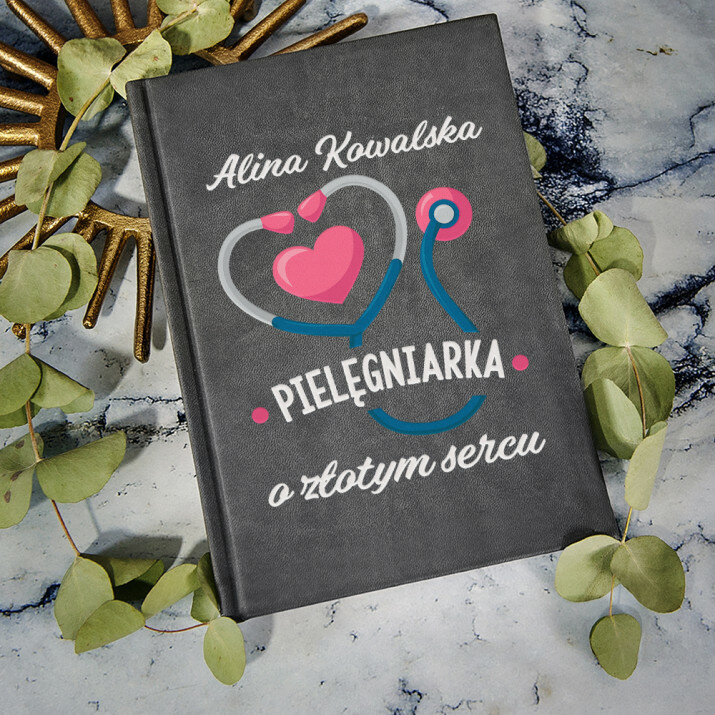Pielęgniarka o złotym sercu - notatnik A5 z nadrukiem