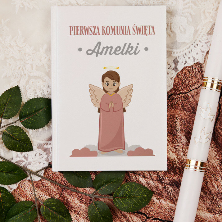 Pierwsza komunia Święta dziewczynka aniołek - Ilustrowana Biblia dla dzieci
