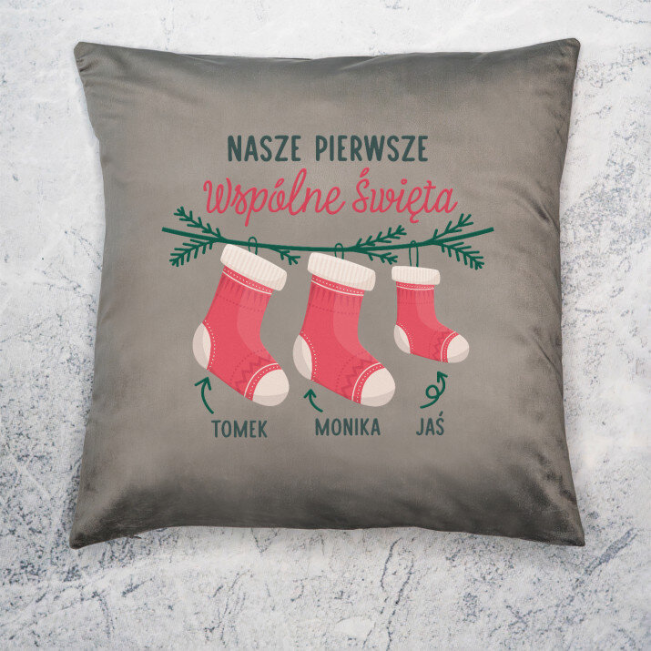 Pierwsze wspólne święta - Poduszka dekoracyjna