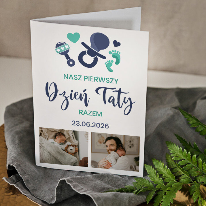 Pierwszy dzień taty - kartka z życzeniami