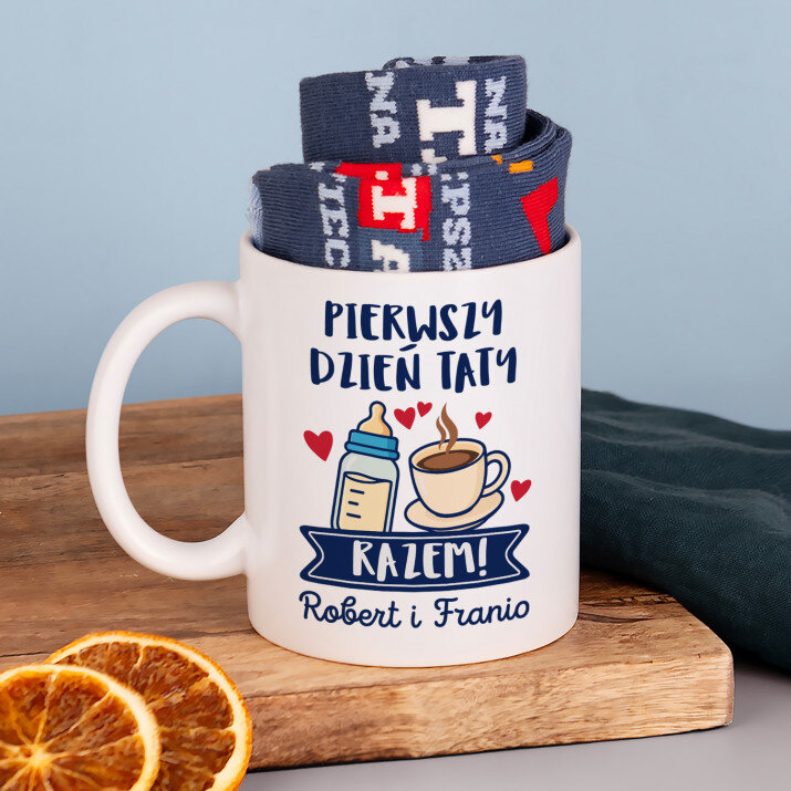 Pierwszy dzień taty razem - Skarpetki w kubku dla taty
