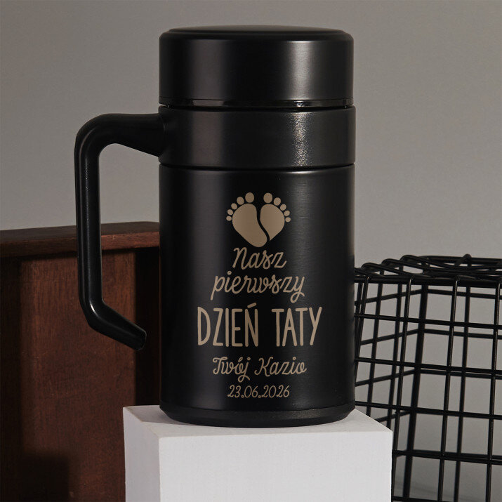 Pierwszy dzień taty stópki - Kubek termiczny 400 ml
