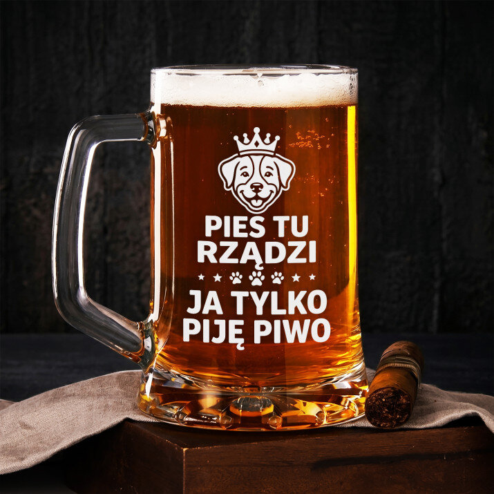 Kufel Dla Psiarza Prezent Dla Mężczyzny: Pies Tu Rządzi