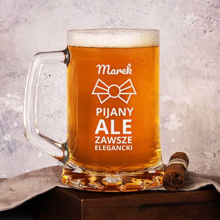 Pijany, ale elegancki - Personalizowany Kufel
