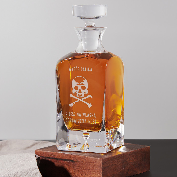 Pijesz na własną odpowiedzialność - grawerowana karafka do whisky
