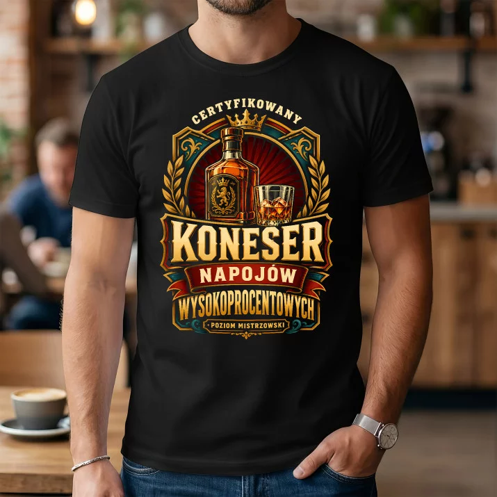 Koszulka Męska Dla Alkoholika Prezent Dla Mężczyzny: Koneser