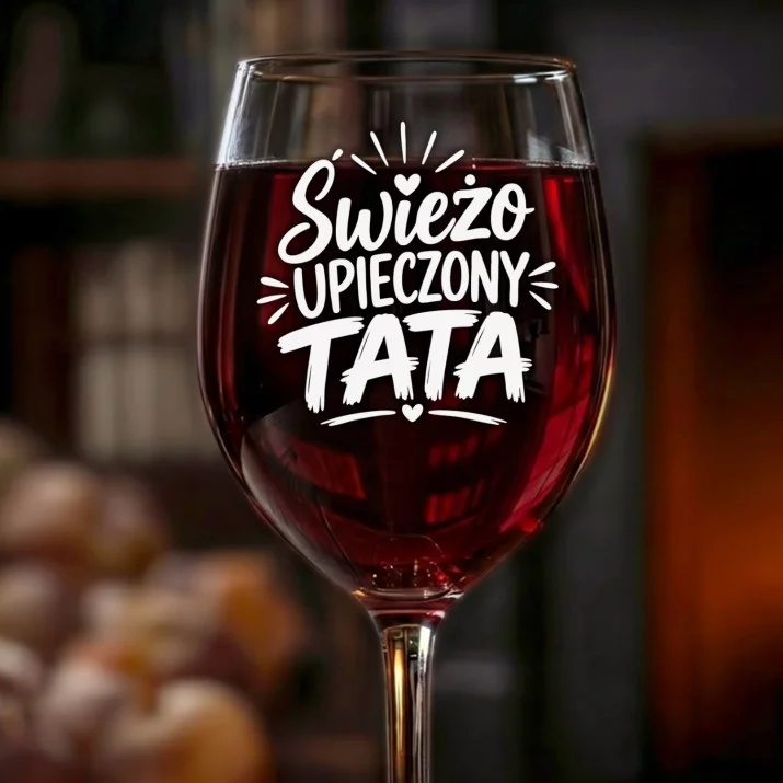 Kieliszek Do Wina Dla Świeżo Upieczonego Taty Prezent Na Dzień Ojca Dla Mężczyzny: Świeżo Upieczony Tata