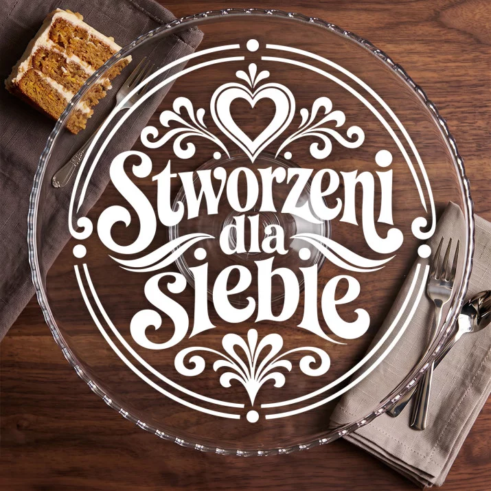 Patera Na Ciasto Na Walentynki Prezent Na Rocznicę Dla Pary: Elegancka Para Patera Na Ciasto Na Walentynki Prezent Na Rocznicę Dla Pary: Elegancka Para