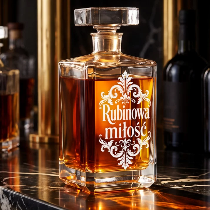 Karafka Do Whisky z Grawerem Na 40 Rocznicę Ślubu Prezent: Rubinowa Miłość Karafka Do Whisky z Grawerem Na 40 Rocznicę Ślubu Prezent: Rubinowa Miłość