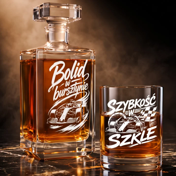 Zestaw Do Whisky Dla Fana F1 Prezent Dla Mężczyzny: Bolid W Bursztynie Zestaw Do Whisky Dla Fana F1 Prezent Dla Mężczyzny: Bolid W Bursztynie