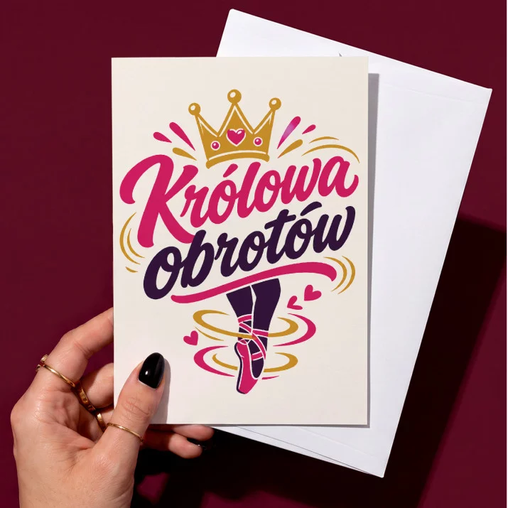 Kartka z Życzeniami Dla Tancerki Dla Kobiety: Parkietowa Elegancja